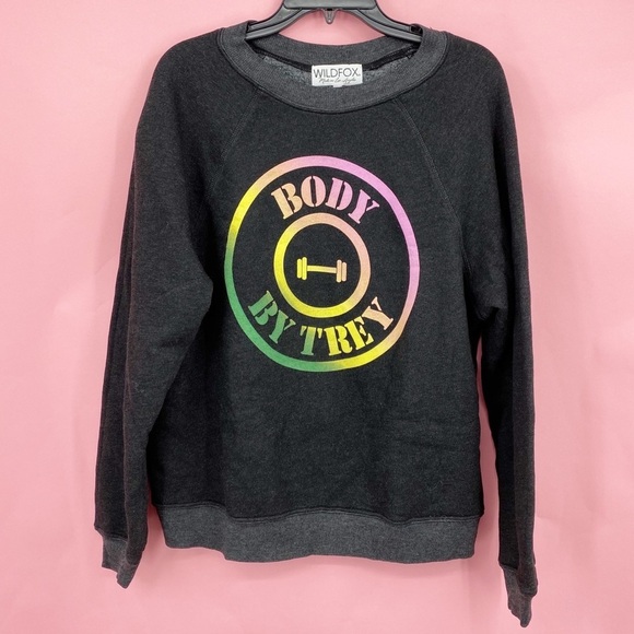 Wildfox Body By Trey Jumper Sweatshirt NWT Sz M - Picture 3 of 6
